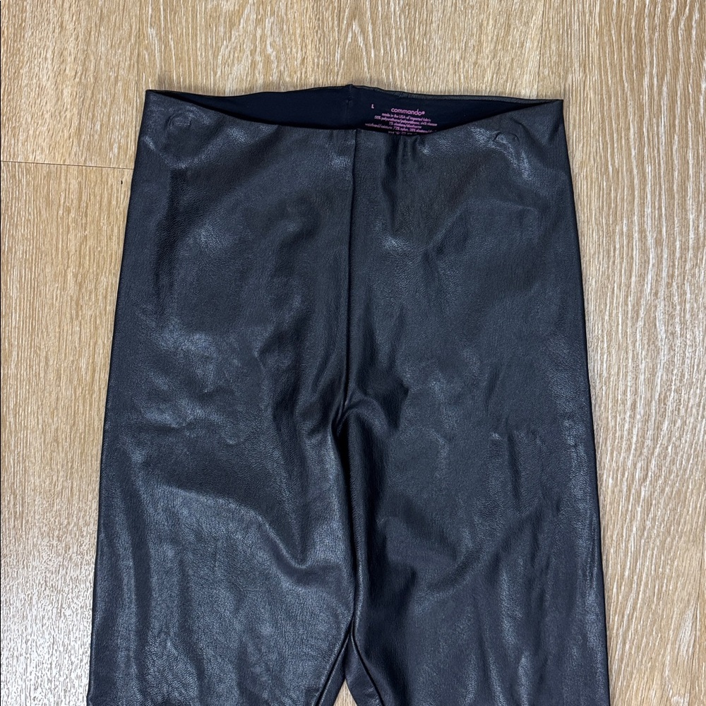 Commando Perfect Control High Rise Faux Leather Leggings sz Large - Picture 10 of 12